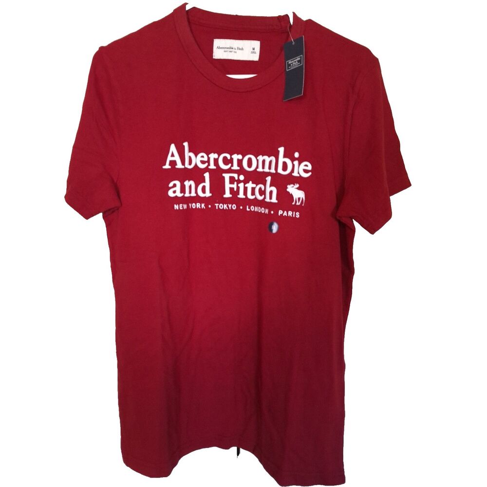 Abercrombie & Fitch Men's Applique Graphic T-Shirt A&F Logo Size M